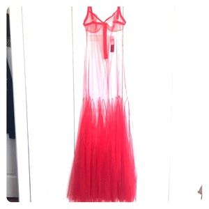 Sexy Forever 21 Long Red Underdress